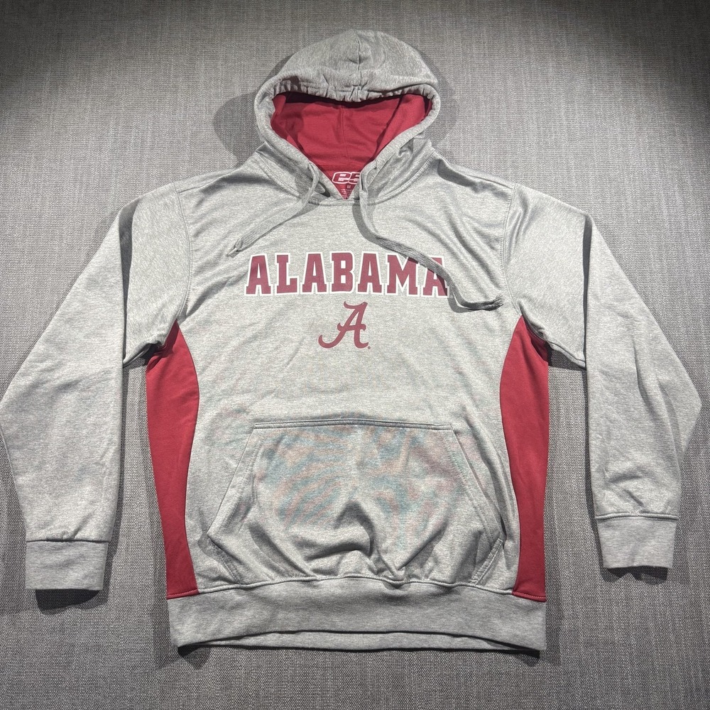 Alabama Crimson Tide Hoodie Mens Medium Gray NCAA‎ Football E5 Sweatshirt